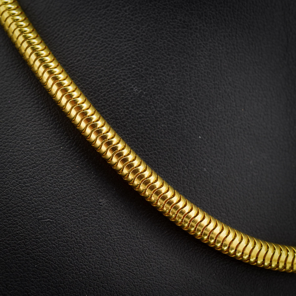 Vintage 18ct Gold on Silver Snake Link Chain Necklace | 16"