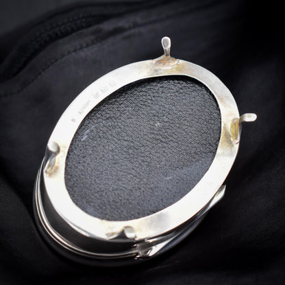 Antique Birmingham 1913 Hallmarked Sterling Silver Oval Jewellery Trinket Box
