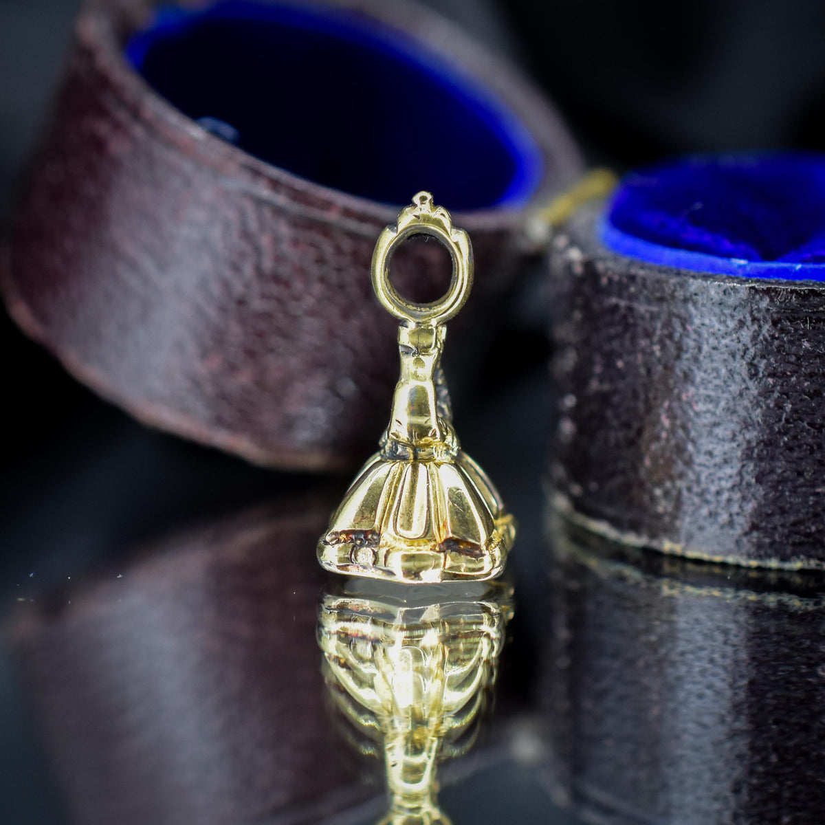 Antique 'Dove of Peace' Bird Chalcedony Intaglio Fob Seal Charm