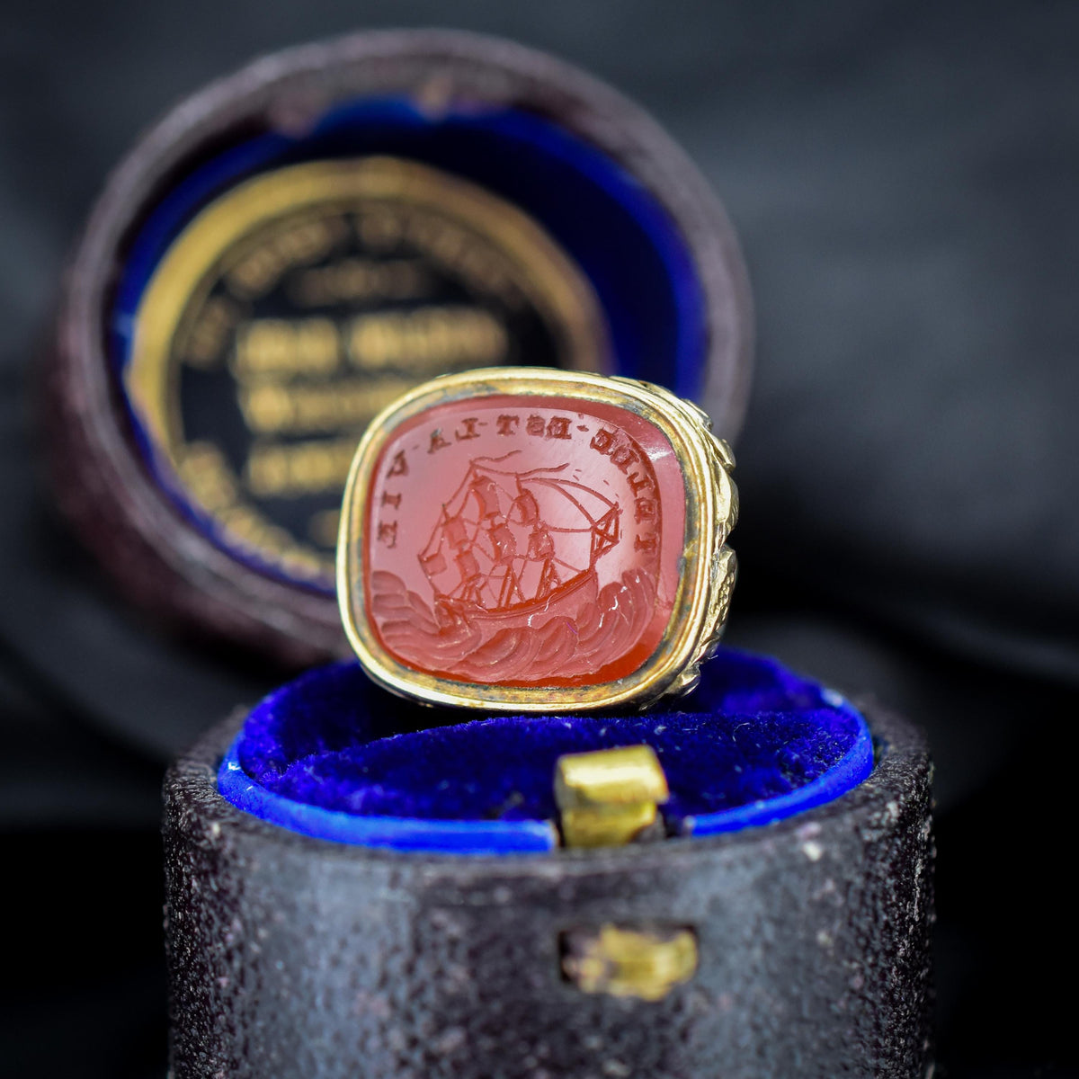 Antique Intaglio “Telle Est La Vie” "Such is life" Ship Fob Seal Pendant | Georgian