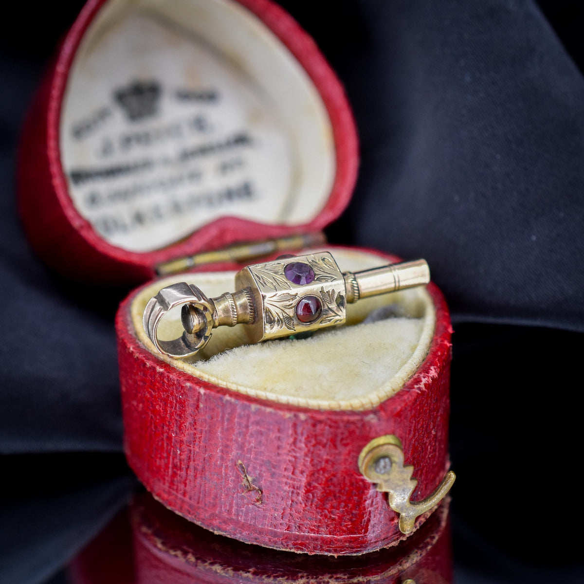 Antique REGARD Acrostic Gold Watch Key Fob Pendant Charm