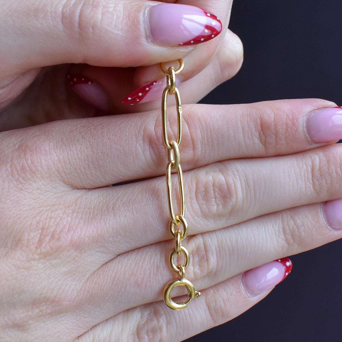 Antique Gold on Silver Trombone Link Extender with Bolt ring | 2.75"