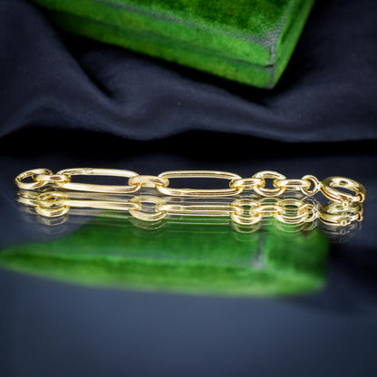Antique Gold on Silver Trombone Link Extender with Bolt ring | 2.75"