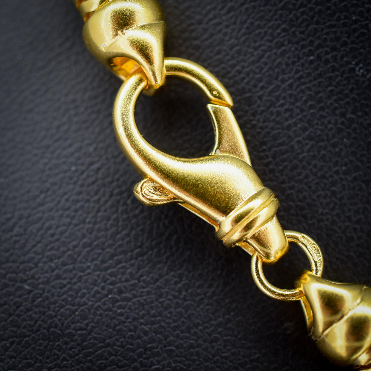 Vintage 18ct Gold on Silver Snake Link Chain Necklace | 16"