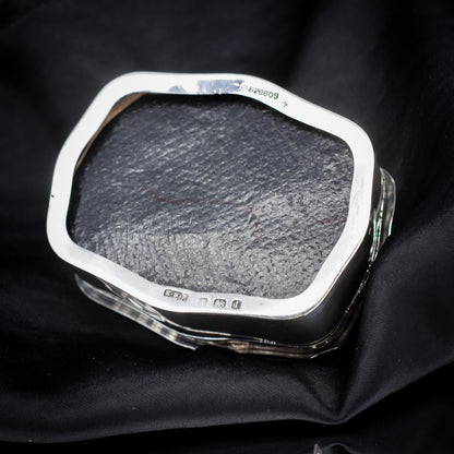 Antique Edwardian Birmingham 1908 Silver Ribbon Bow Jewellery Trinket Box