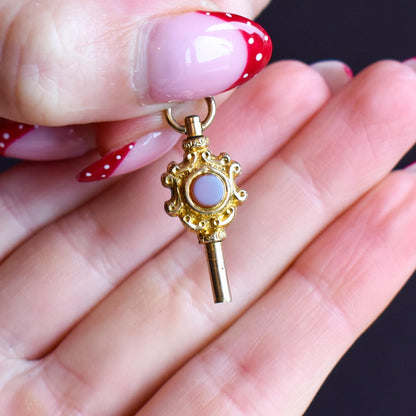 Antique Bloodstone and Sardonyx Gold Watch Key Fob Pendant Charm