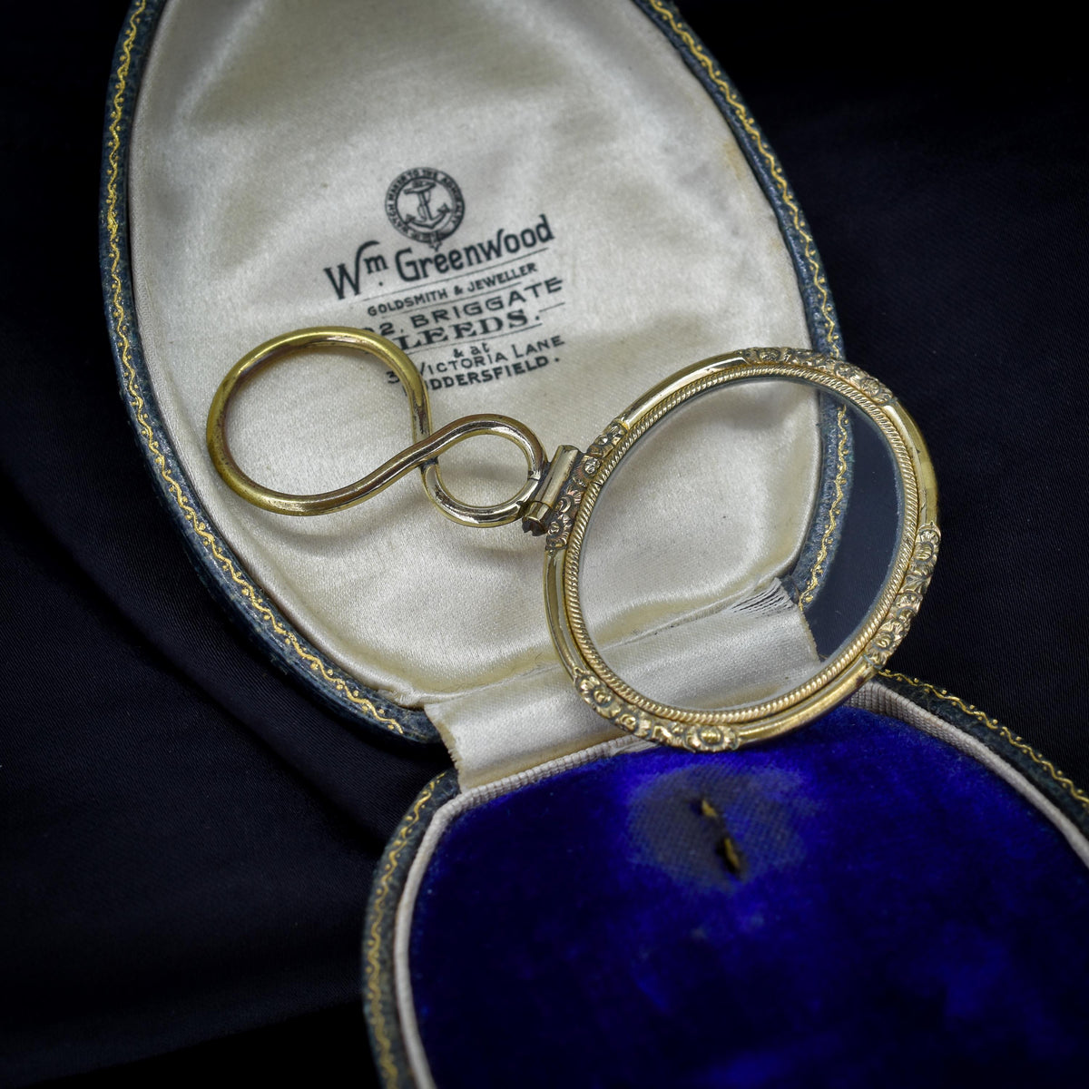 Antique Quizzing Magnifying Glass Rolled Gold Pendant | Georgian