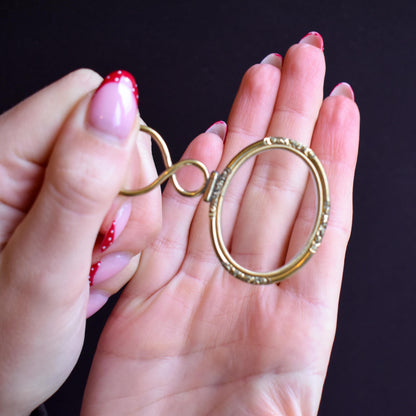 Antique Quizzing Magnifying Glass Rolled Gold Pendant | Georgian