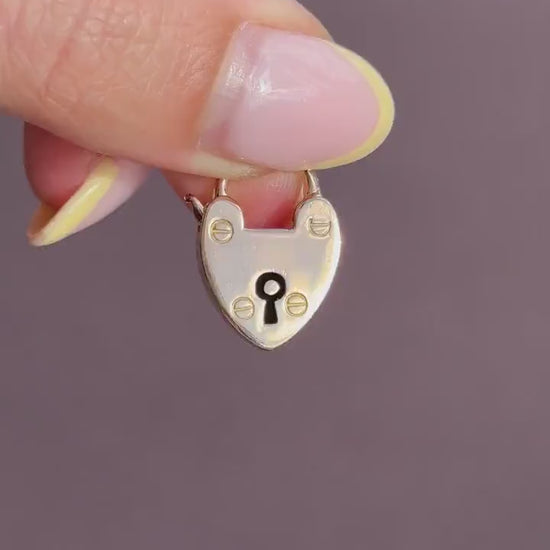 Antique Edwardian 18ct Gold Heart Padlock Pendant