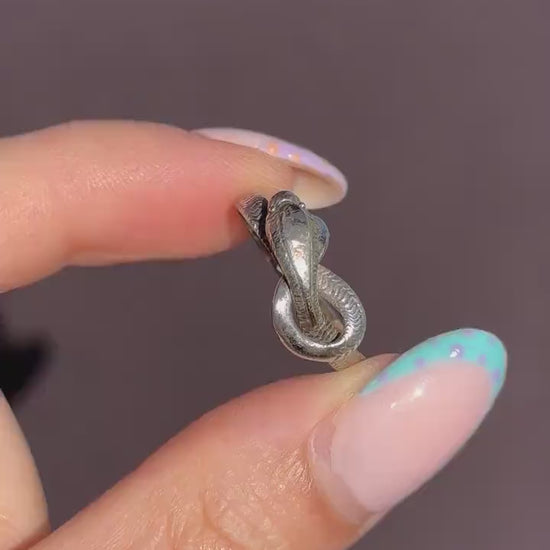 Antique Snake Serpent Silver Dress Ring