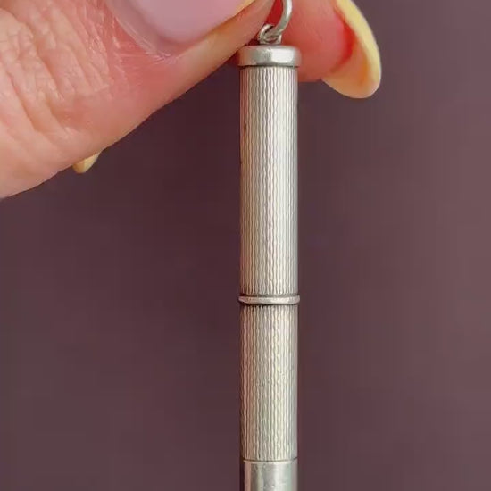 Vintage Sterling Silver and Gold Toothpick Pendant | 1995