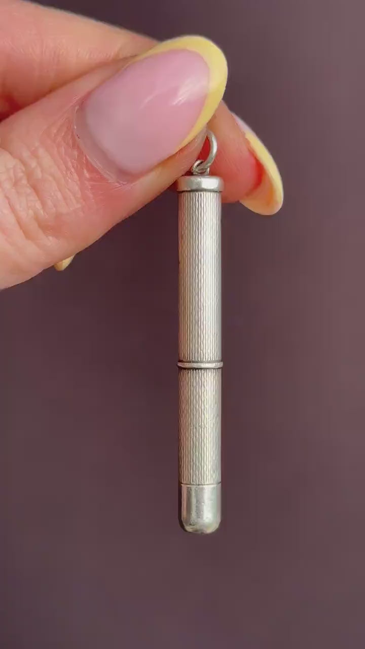 Vintage Sterling Silver and Gold Toothpick Pendant | 1995