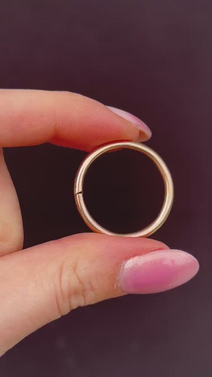 Antique Large 9ct Gold Split Ring, 27mm