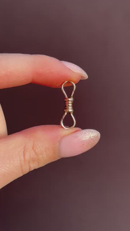 Rare Antique 9ct Gold Double Sided Dog Clip