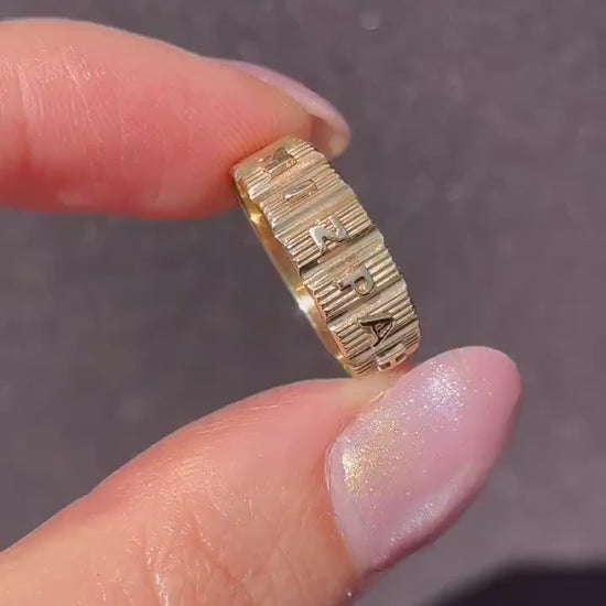 Antique Mizpah 18ct Yellow Gold Band Ring | Chester 1887