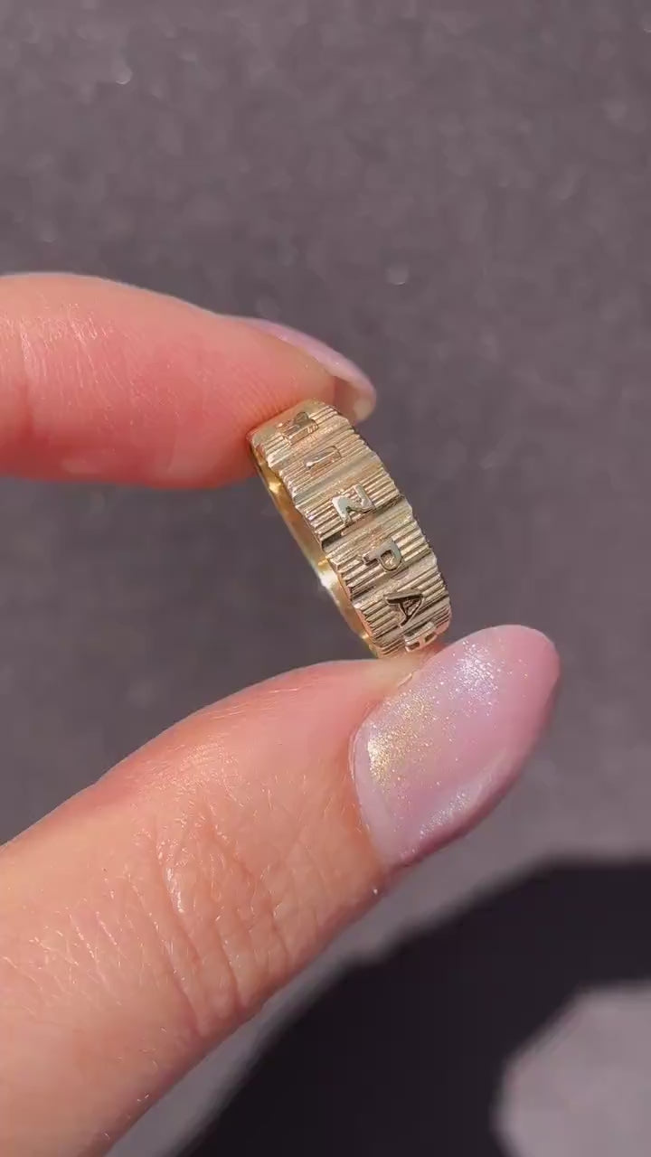 Antique Mizpah 18ct Yellow Gold Band Ring | Chester 1887