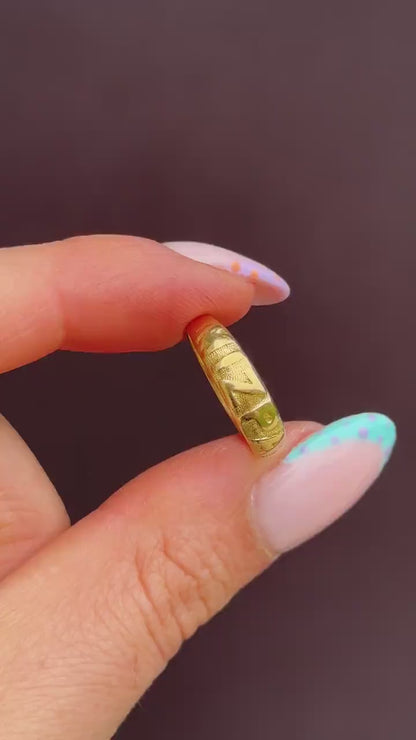 Antique Mizpah 18ct Gold Band Ring
