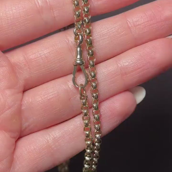 Antique Victorian 9ct Gold Chain Necklace with Dog Clip | 20.5"