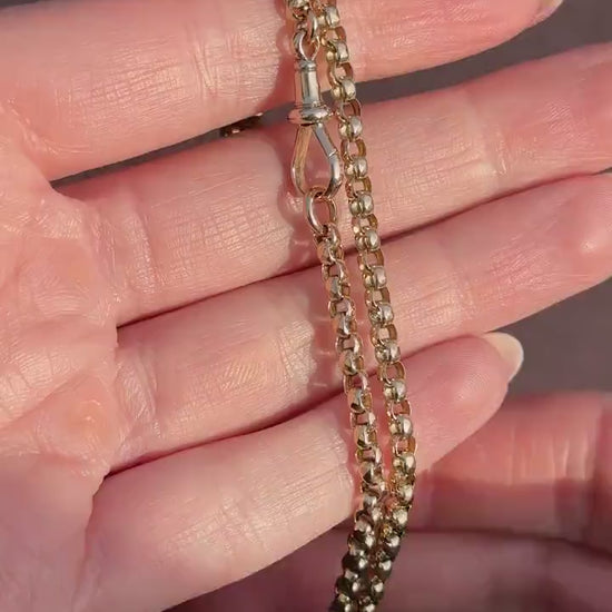 Antique Victorian 9ct Gold Chain Necklace with Dog Clip | 20.5"