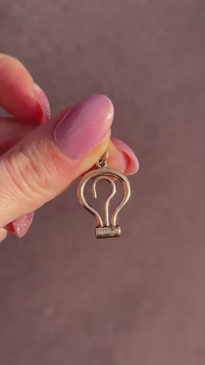 Antique Victorian 9ct Gold Folding Button Hook Pendant - Extender