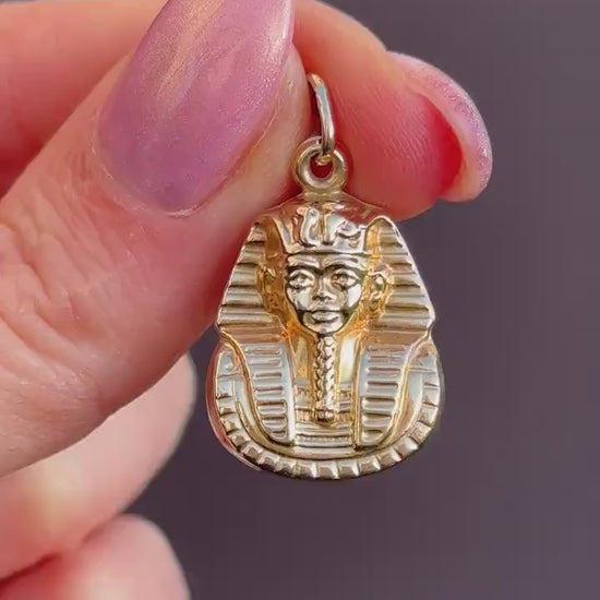 Vintage 9ct Gold Tutankhamun Egyptian Revival Charm