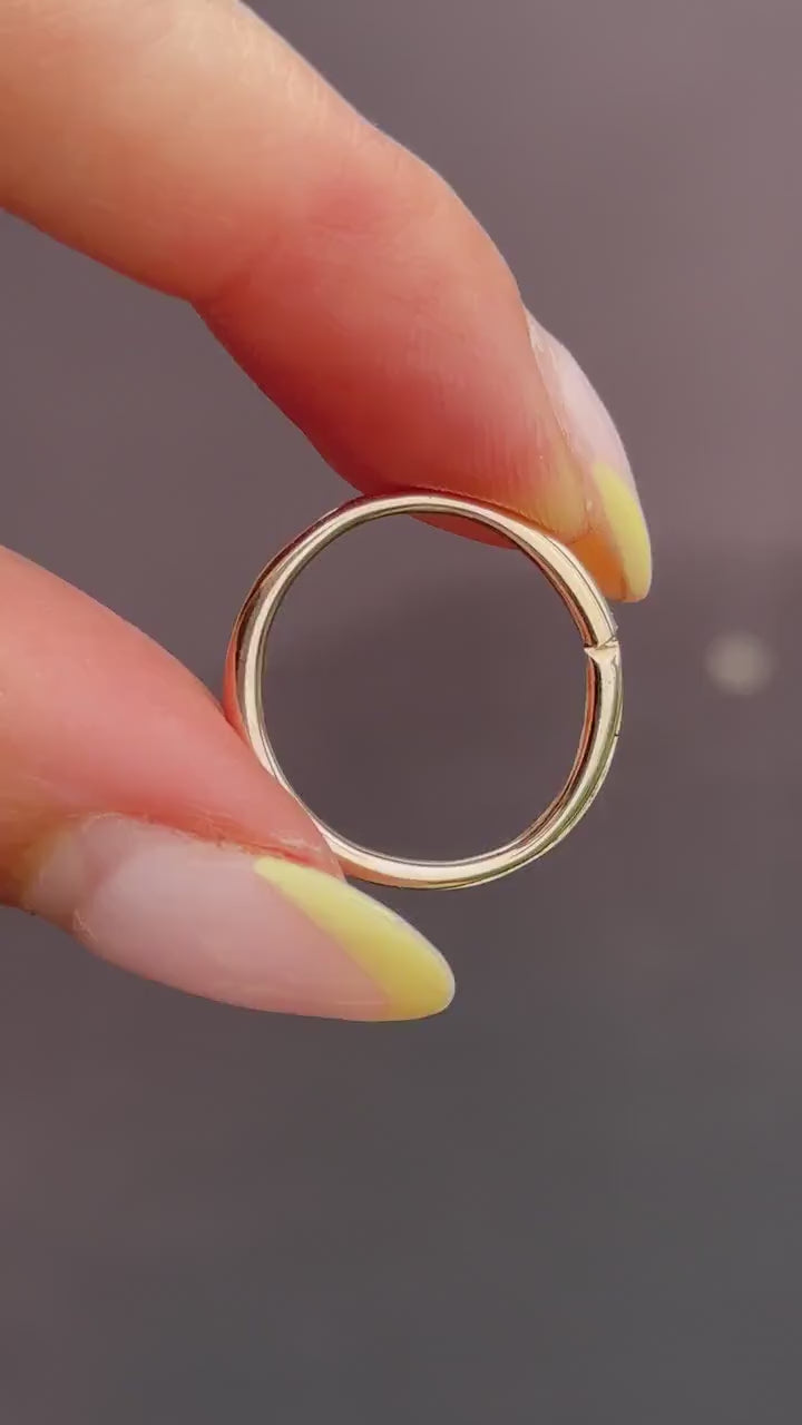 Antique 9ct Gold Split Ring, 20mm