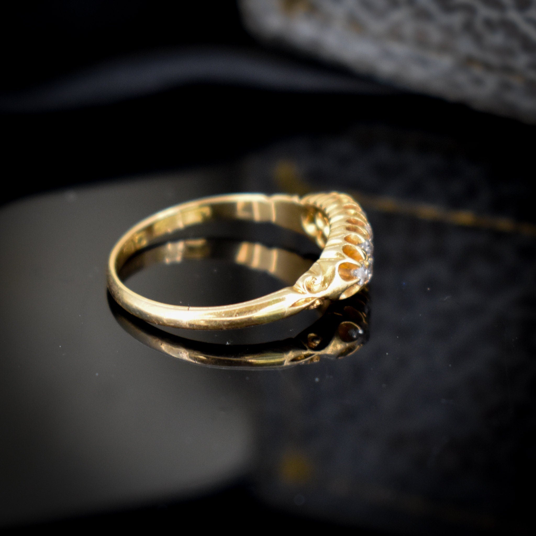 Antique Georgian 18K Gold Enamel Hair Locket Ring – Boylerpf