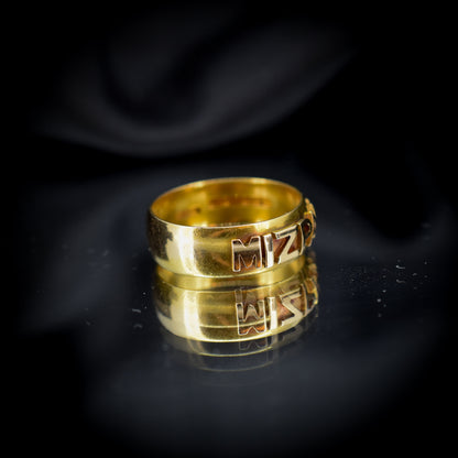 Antique Mizpah 18ct 18K Yellow Gold Band Ring | Birmingham 1914