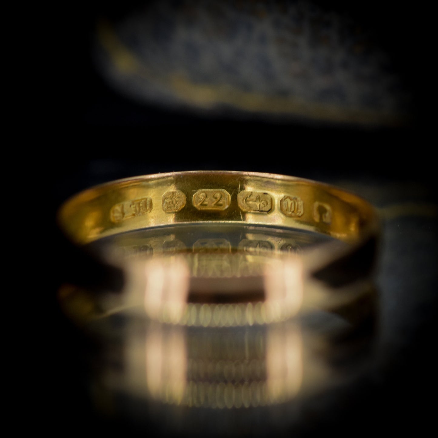 Antique '1887' 22ct 22K Yellow Gold Plain Stacking Wedding Band Ring | Queen Victoria