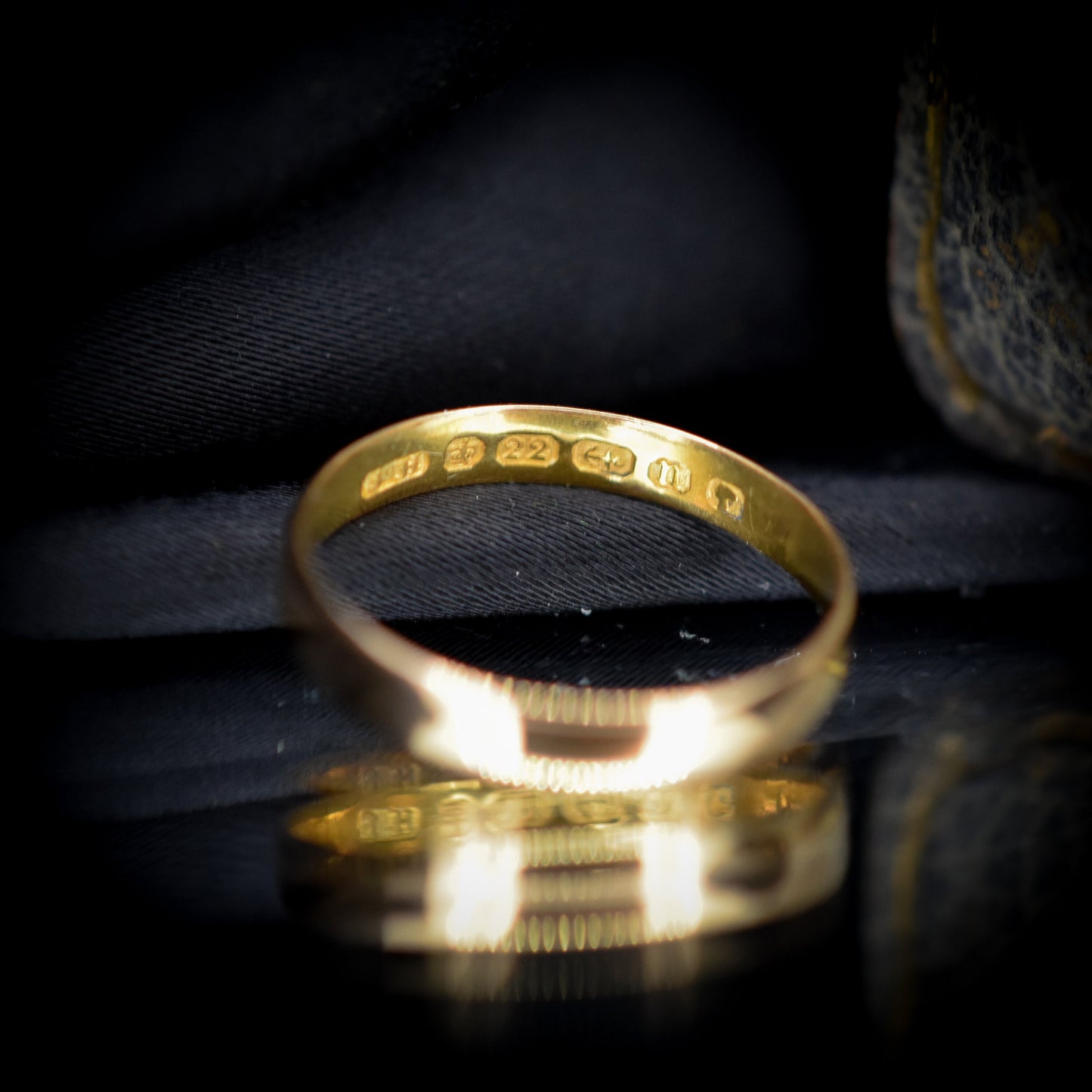 Antique '1887' 22ct 22K Yellow Gold Plain Stacking Wedding Band Ring | Queen Victoria