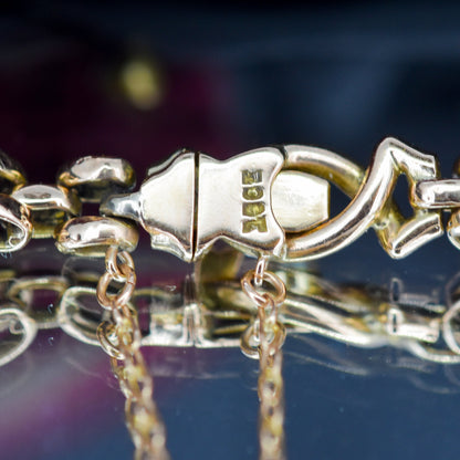 Antique Sapphire Pearl 15ct Gold Bracelet | Edwardian Victorian