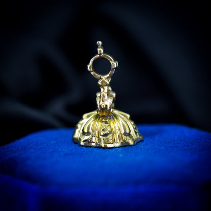 Antique Boat Ship Intaglio Gold Cased Fob Seal Pendant Charm | Georgian Victorian