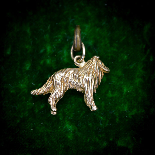 Vintage 9ct Yellow Gold 'Lassie' Collie Dog Charm Pendant