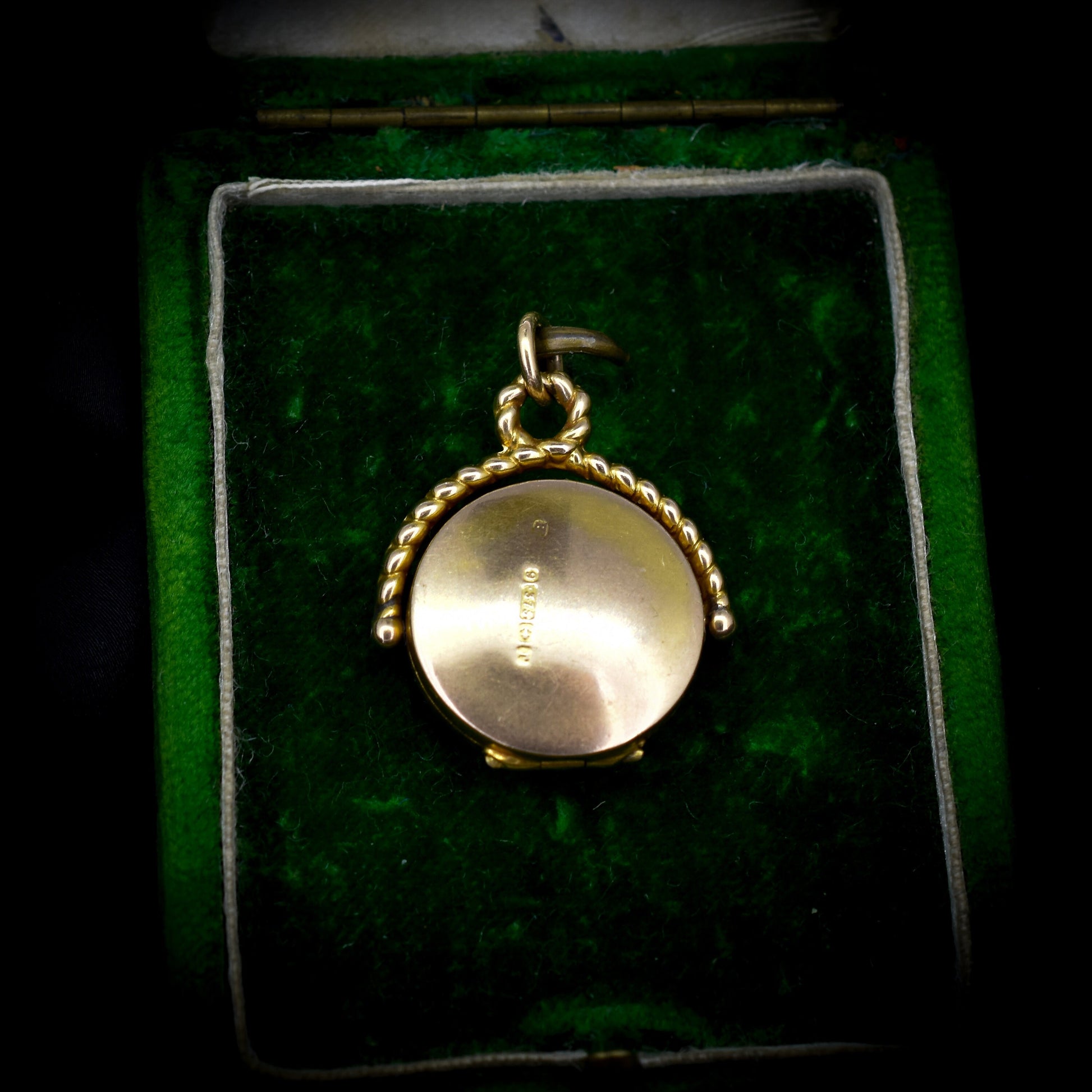 Antique Diamond Swivel Yellow Gold Locket Pendant | Dated 1916