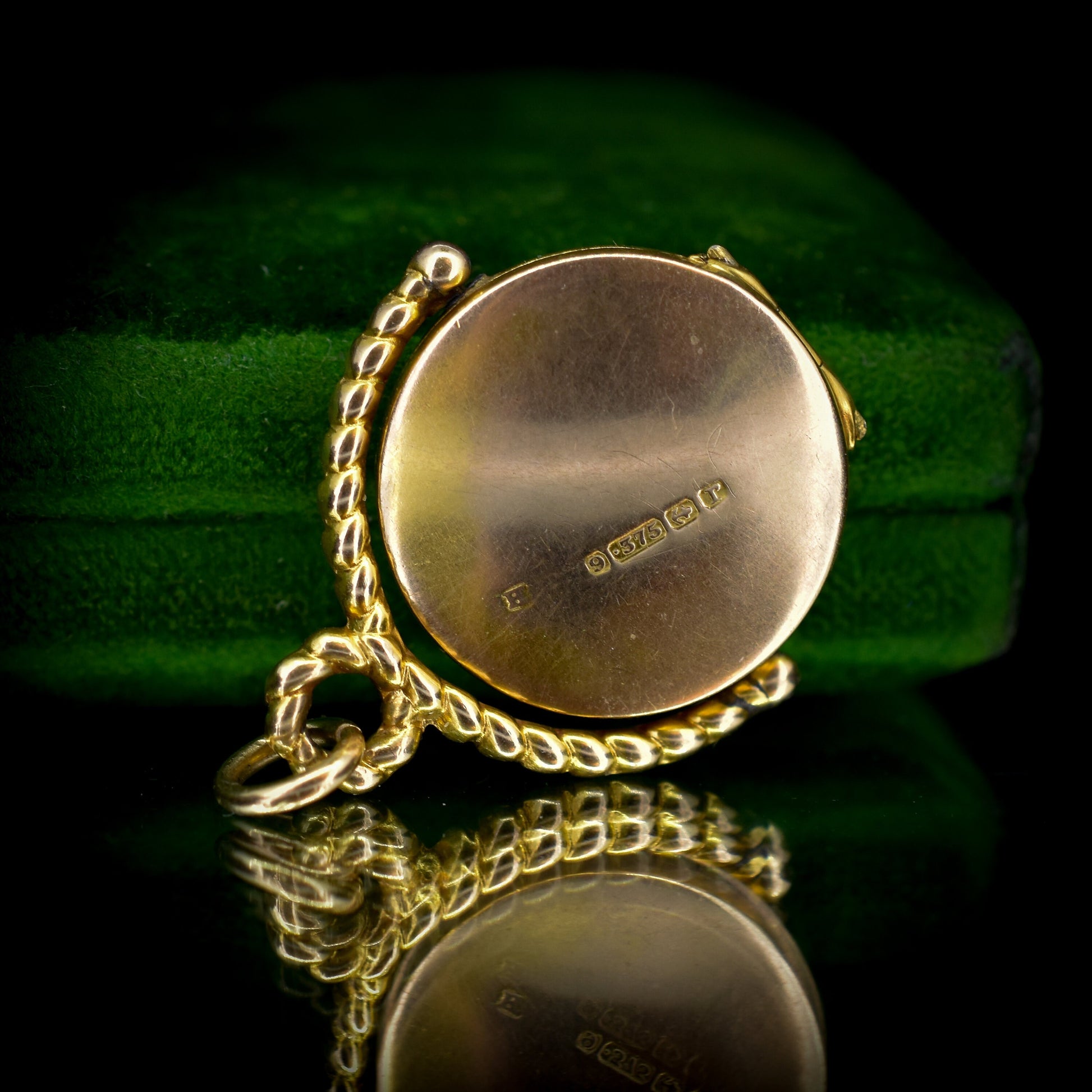 Antique Diamond Swivel Yellow Gold Locket Pendant | Dated 1916