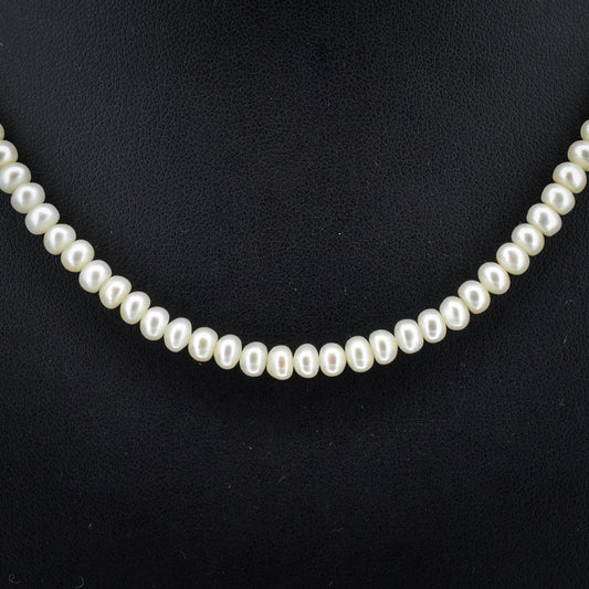 Vintage Pearl 9ct Gold Strand Beaded Necklace 16.5"
