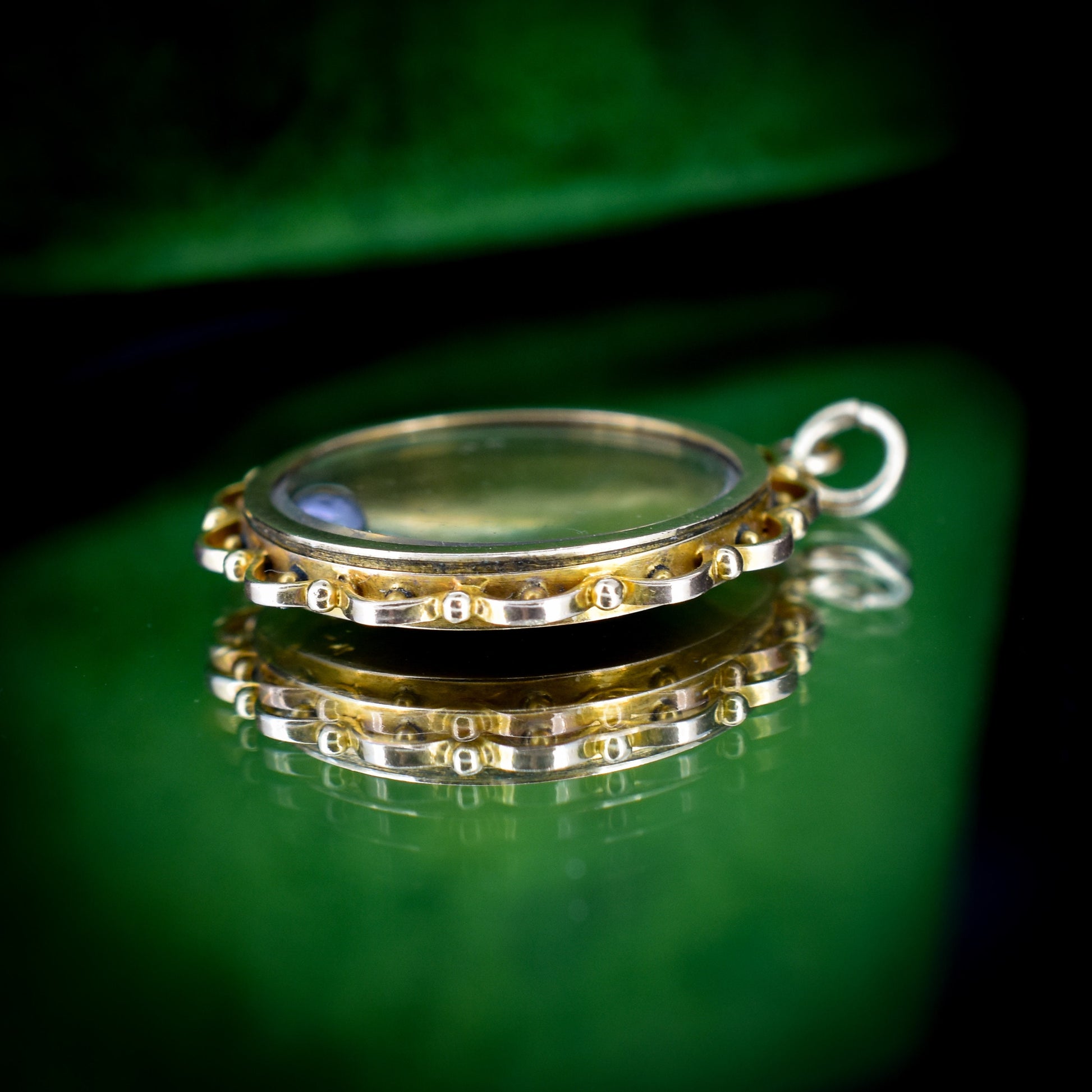 Antique 15ct Gold Gemstone Shaker Locket Pendant