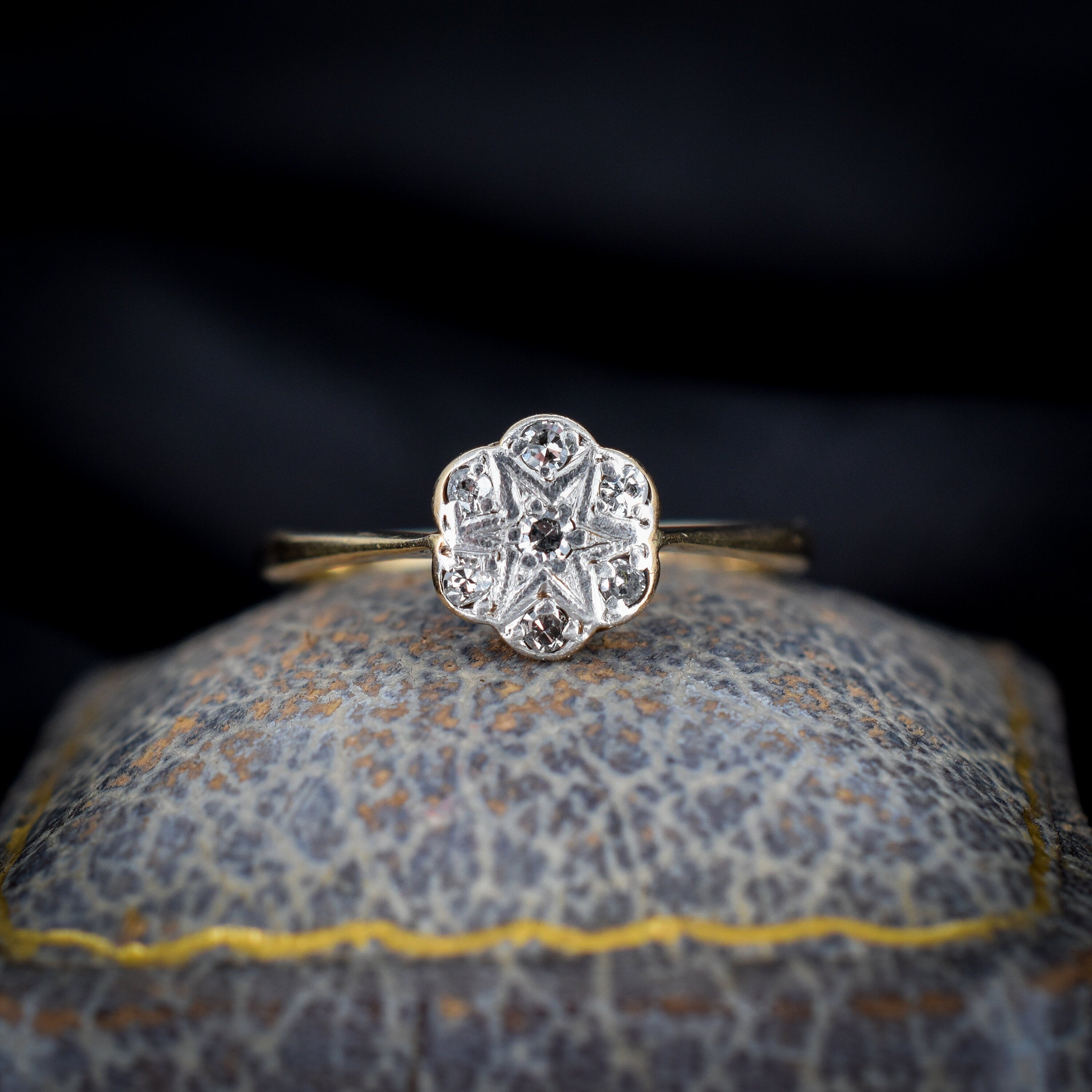 Beautiful antique Edwardian engagement ring featuring old European cut  diamonds throughout in an elegant low profile setting. | Instagram